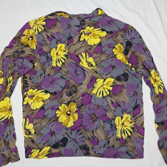Tochi Vintage Floral Rayon Skirt Blouse Set, Medium - Picture 9 of 16